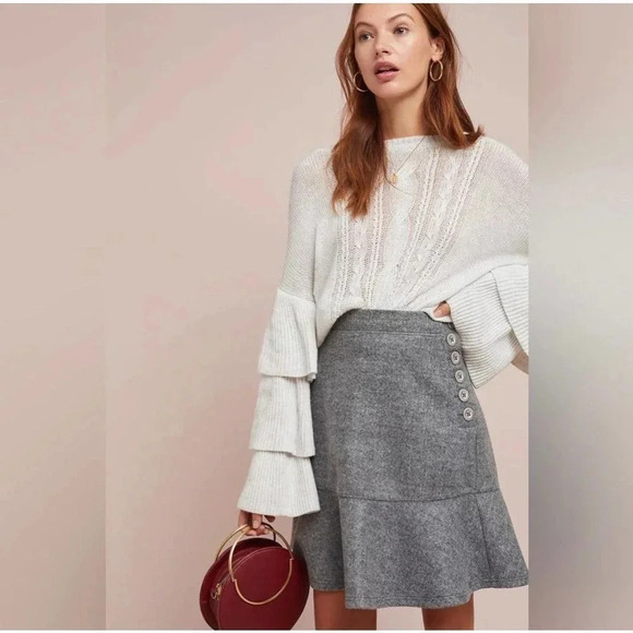 Anthropologie Maeve Flounced Yukon Skirt - Picture 1 of 7